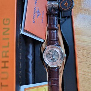 ‎️‍🔥Stuhrling Original Skeleton Automatic Watch‎ NEW 20 Jewels Krysterna ️‍🔥